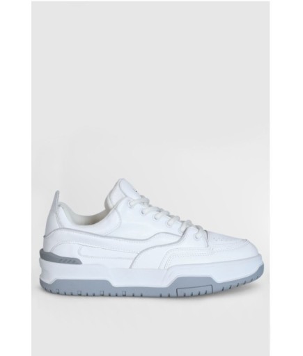 Lufian Mark Erkek Deri Sneaker Ayakkabı Siyah