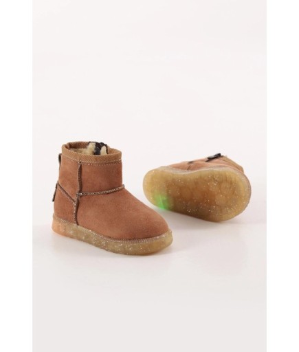 Işıklı Fermuarlı İçi Tüylü kız Çocuk Bot